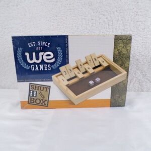 WE Games Dice Board Game, 9 Number Flip Tiles with Natural Wooden Box [2012]